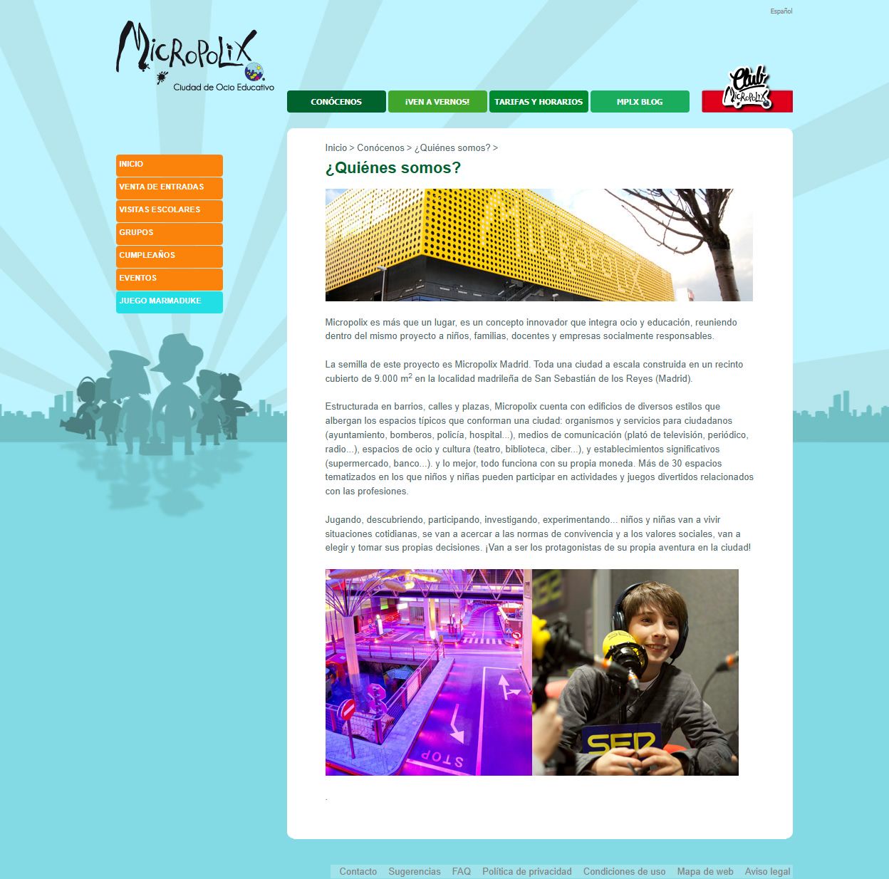 Presentation page for the Micrópolix educational project.