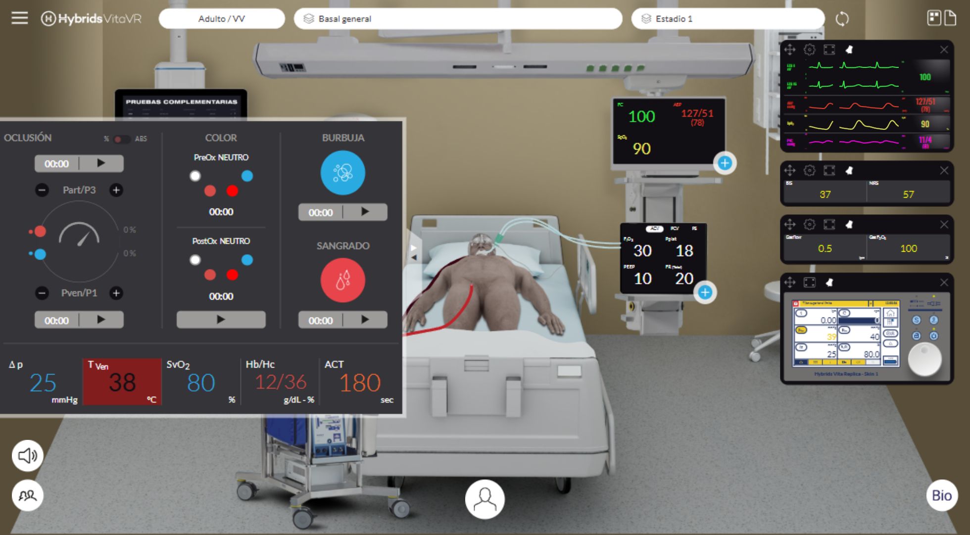 HVita VR: simulación ECMO online