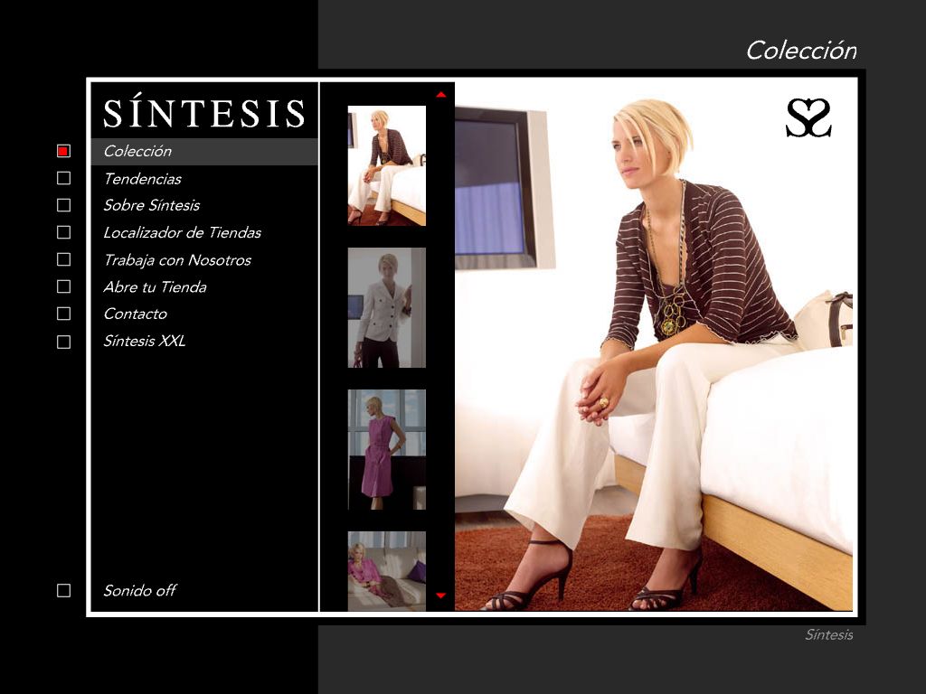 Galería fotográfica de una colección de moda de Síntesis.