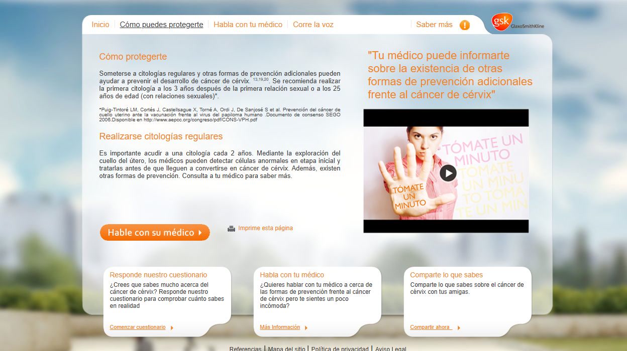 Think Again information page about ways of protecting against cervical cancer.